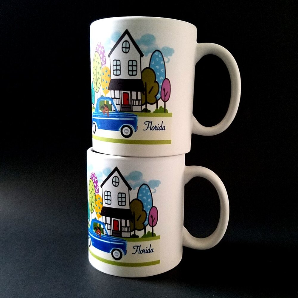 Two Coffee Mugs Celebration Place to Call Home Florida